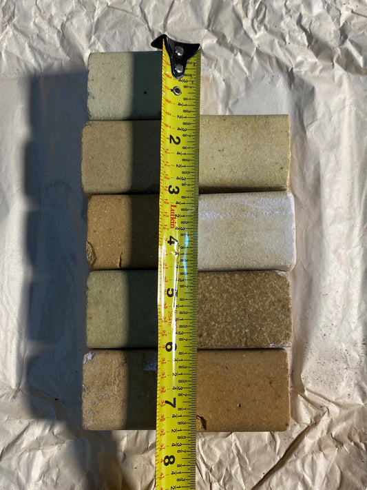 Lot Of 9 - Kiln Approx. 2" Tall x 1 1/2" Wide Squared End Posts