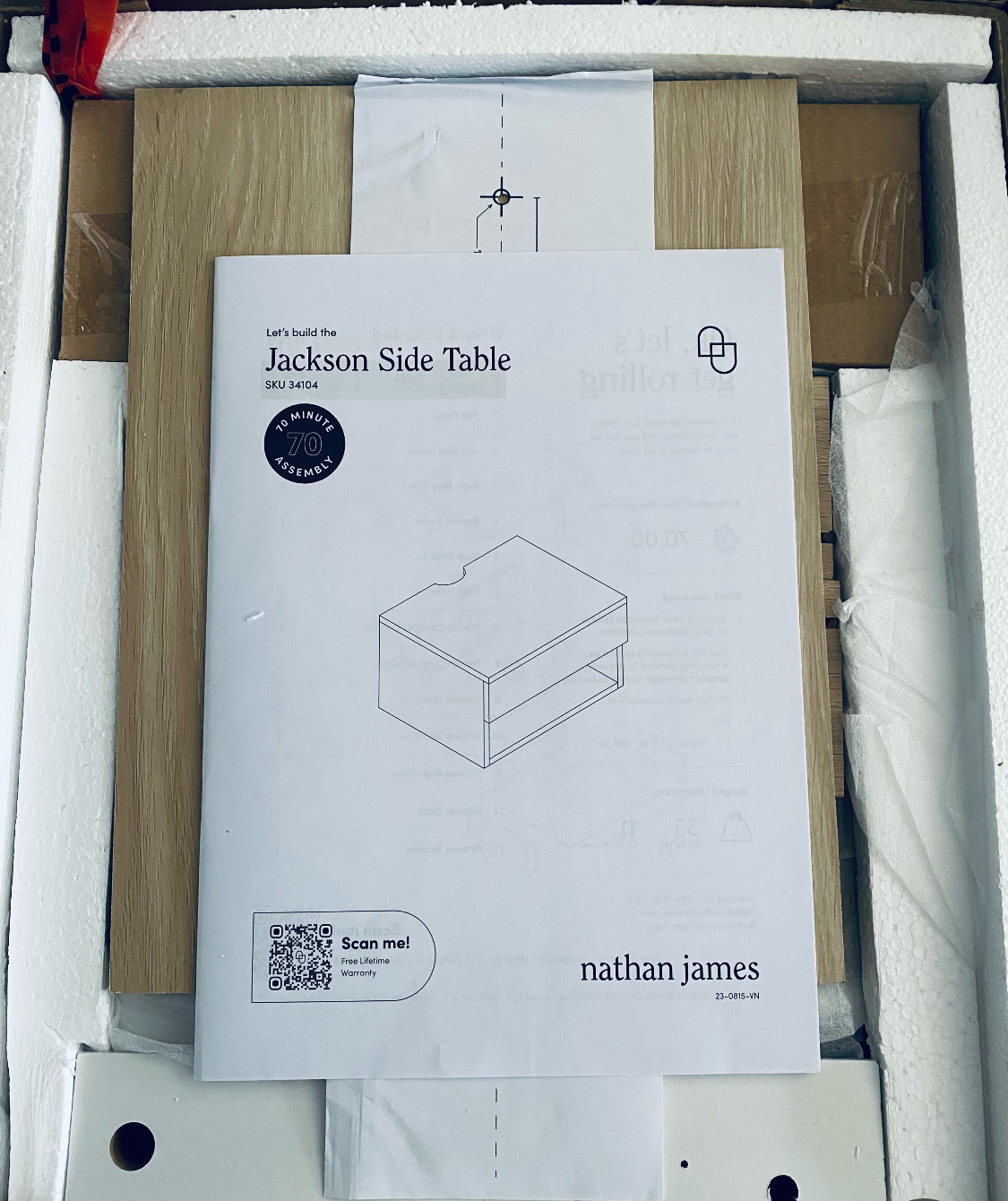 New Open Box Nathan James Jackson Wall Mounted Floating Nightstand