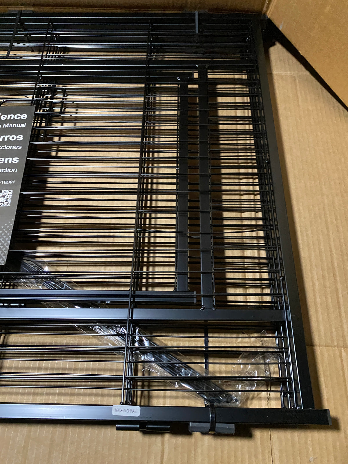 New Open Box NEWBULIG 6 Panel 40” In/Outdoor Metal Dog Playpen, Black