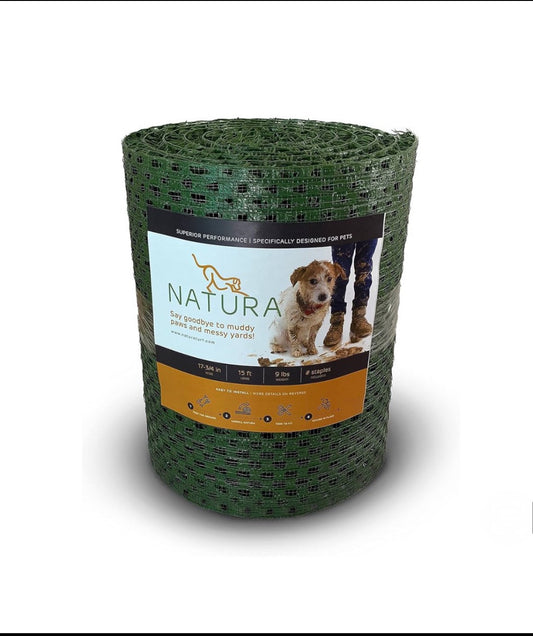 New Open Box Natura PowerRun Outdoor Green Artificial Turf Grass, 1.5’ x 15’