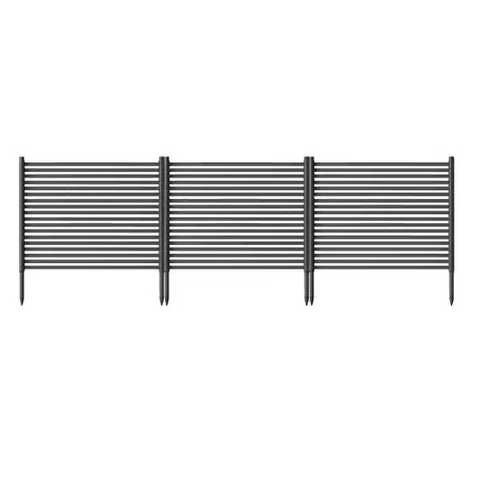 New Open Box FixVow 3 Panel Metal Privacy Screen, Approx. 40 1/2" Tallx114" Wide