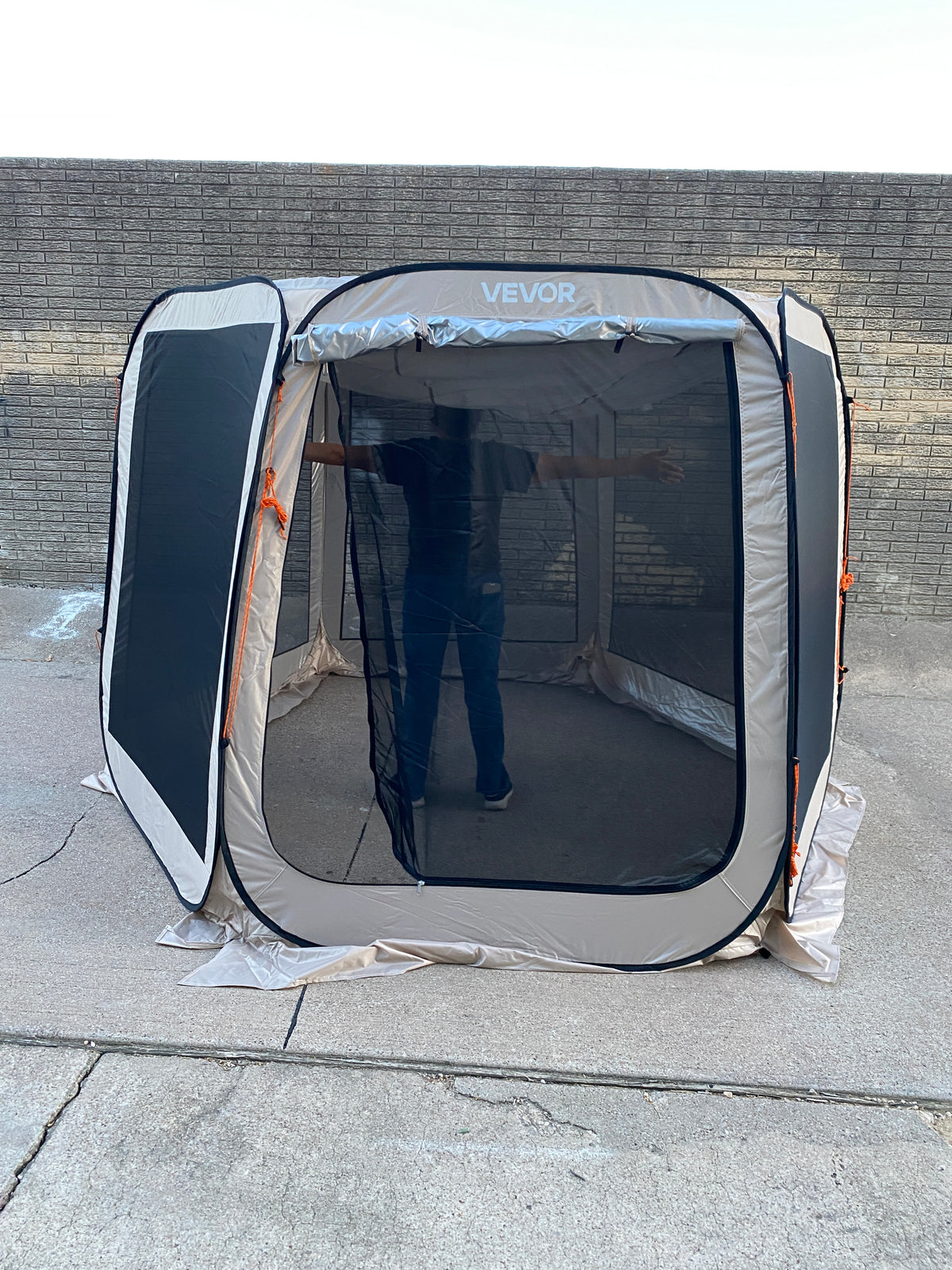 Like New VEVOR 10’x9.2’ Pop Up Screen House Tent With Awning For 4–8 People