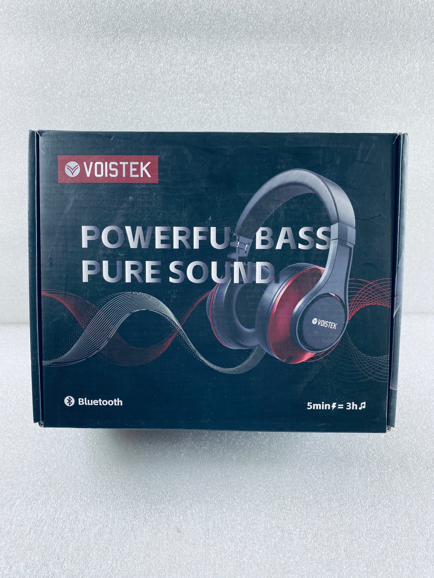 New Voistek Powerful Bass Pure Sound Bluetooth Wireless Headphones, Black