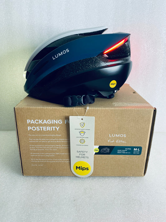 New Other Lumos Ultra Size M/L Bluetooth Deep Blue Mix Smart Helmet With Remote