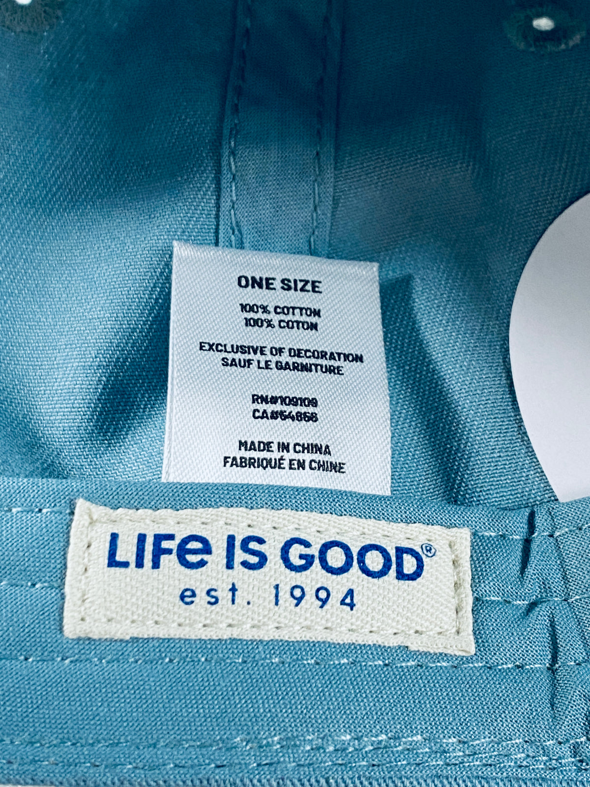 New Life Is Good Adult Unisex Size OS Vintage Smokey Blue Oval Chill Cap