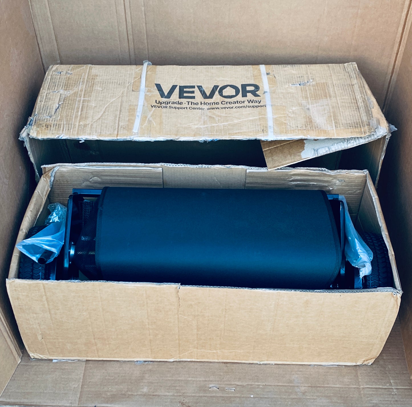 New Other Vevor Push Lawn Sweeper 26” Leaf & Grass Collector, Rubber Wheels