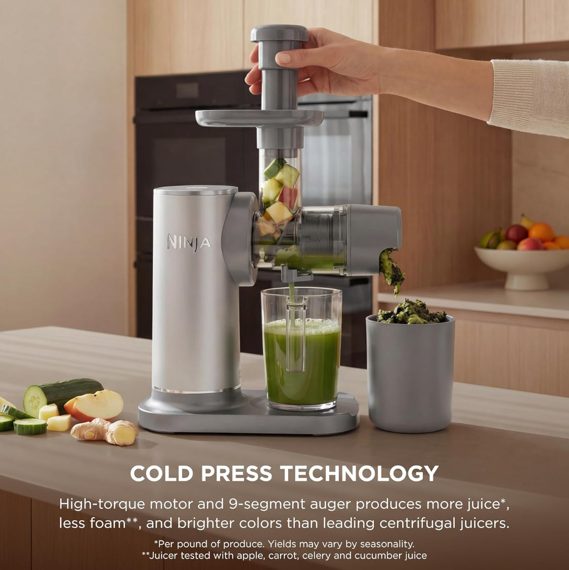 New Other Ninja NeverClog Cold Press Juicer W/ High-Torque & Total Pulp Control