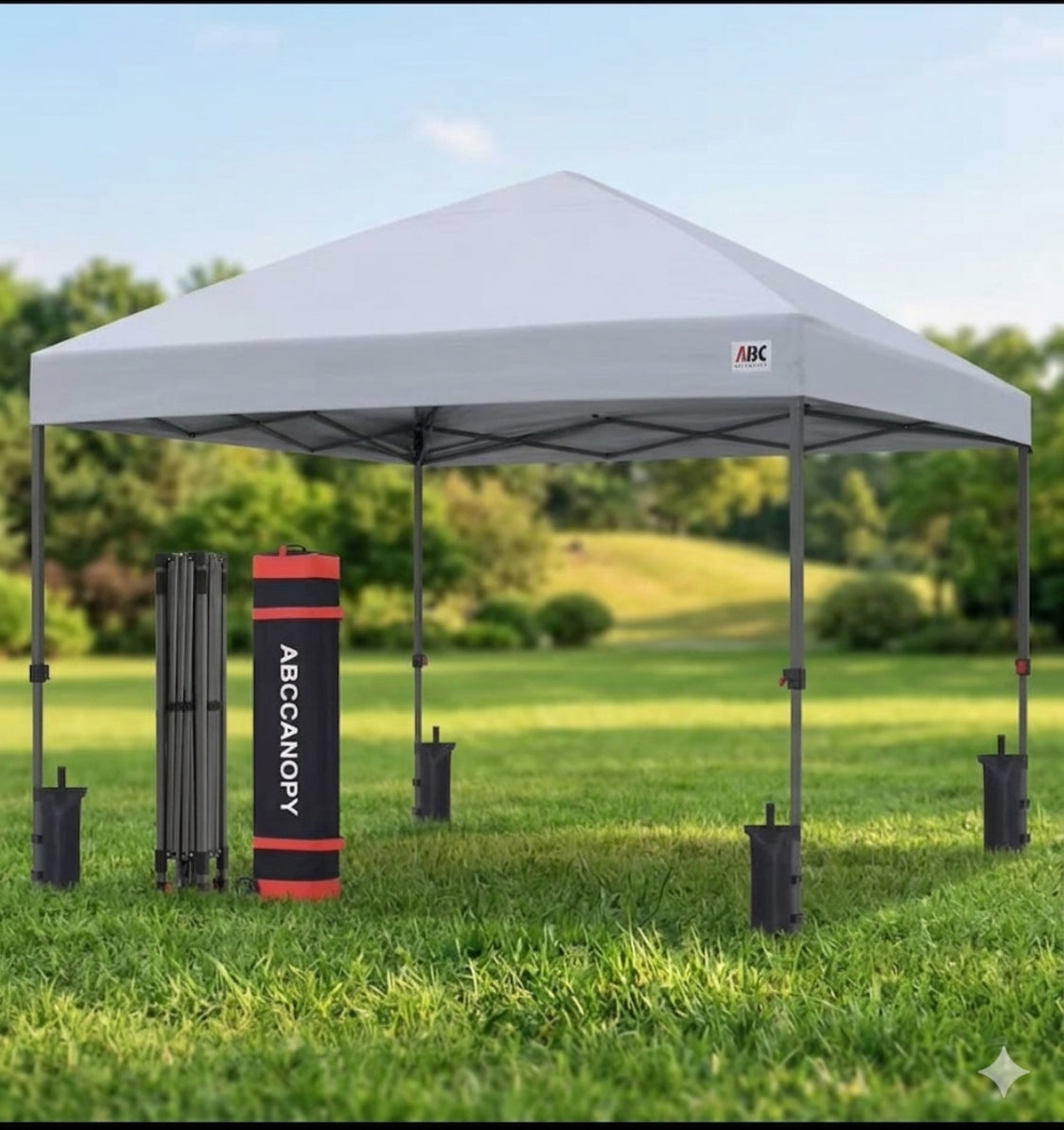 New Other ABCCANOPY10’ x 10’ Pop Up Canopy Tent With Portable Wheeled Carry Bag