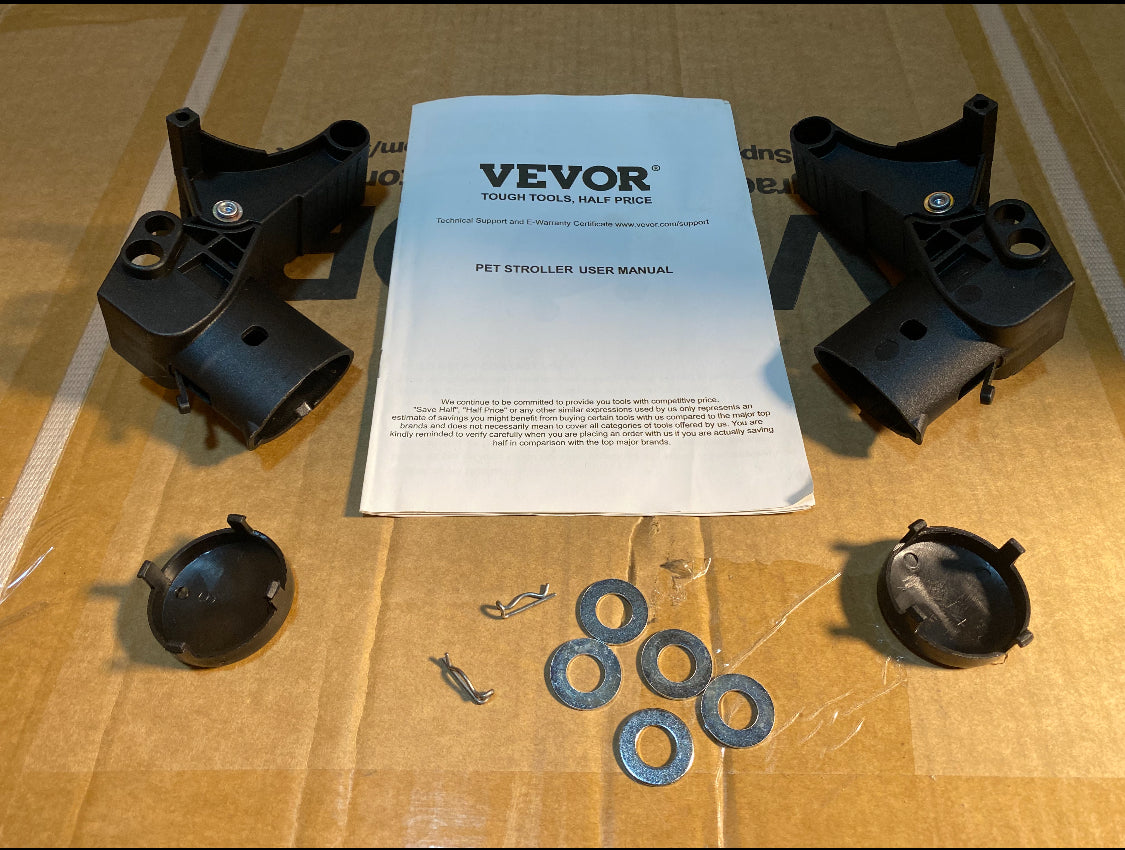Like New VEVOR 4 Wheel Pet Stroller/Carrier With Brakes, 160lb Weight Capacity