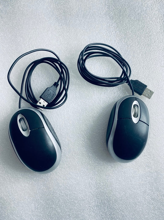 Lot Of 2 - Optical USB Mouse, Black/Silver