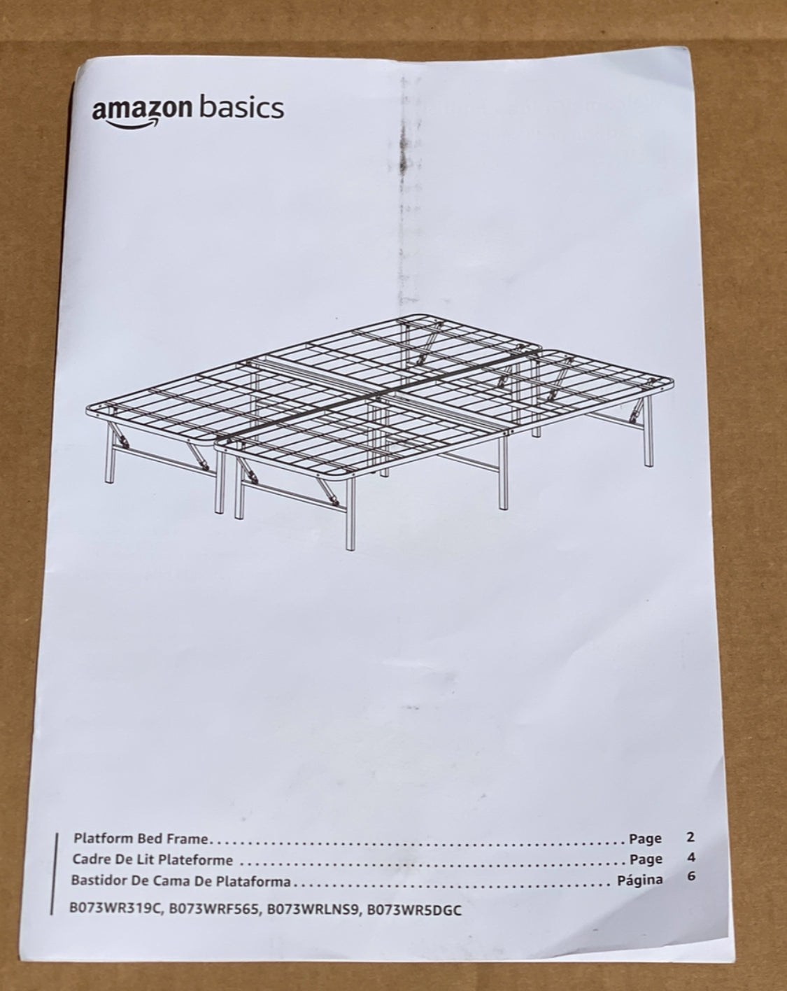 New Other Amazon Basics King Size 14” Foldable Metal Platform Bed Frame, Black