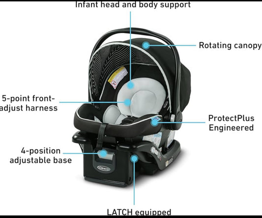 New Other Graco SnugRide Lite LX Infant Rear-Facing Car Seat For Babies 4–30 lbs