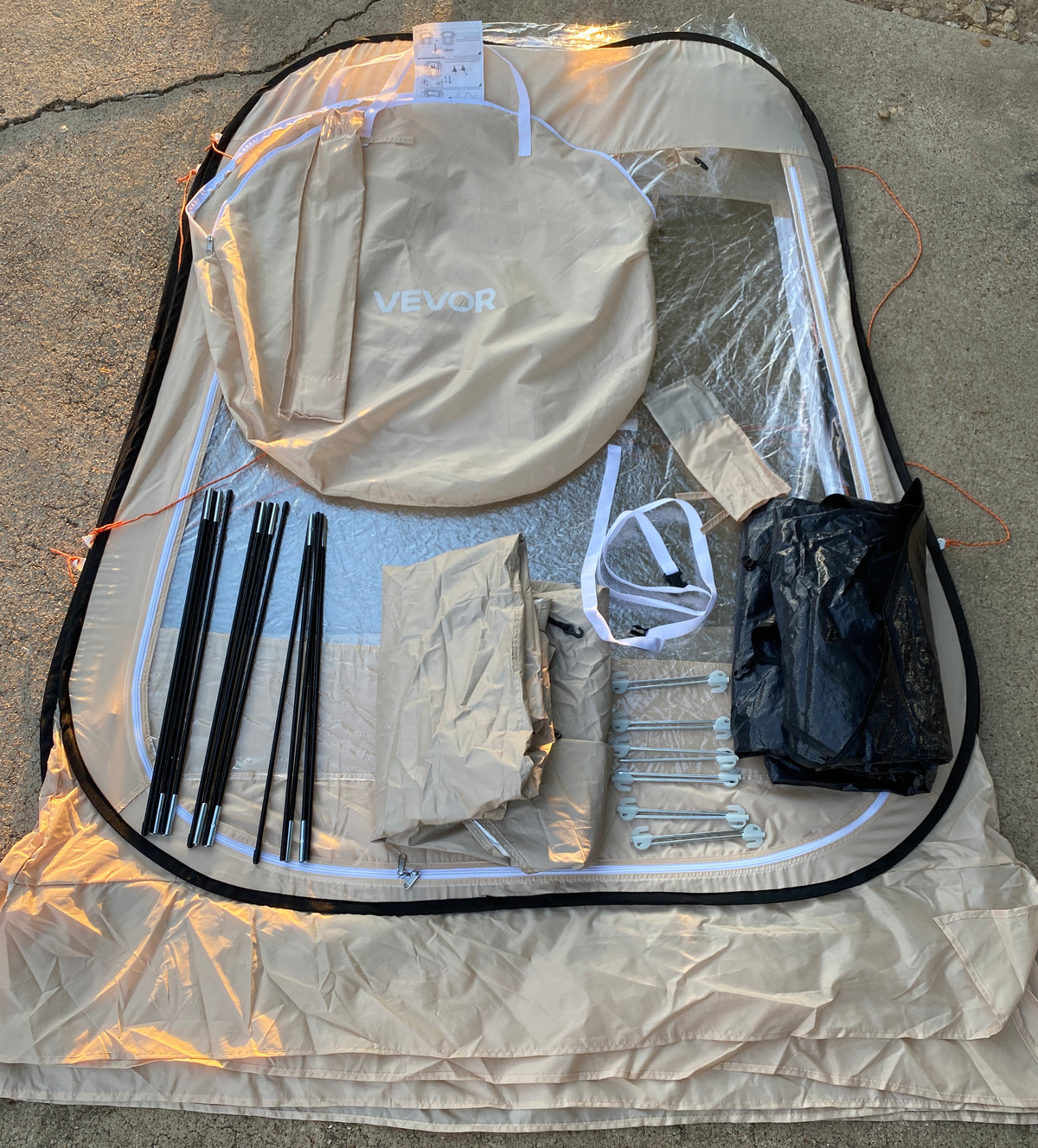 Like New VEVOR 10 x 9.2 ft Pop Up Clear Bubble Tent Waterproof & UV-Resistant