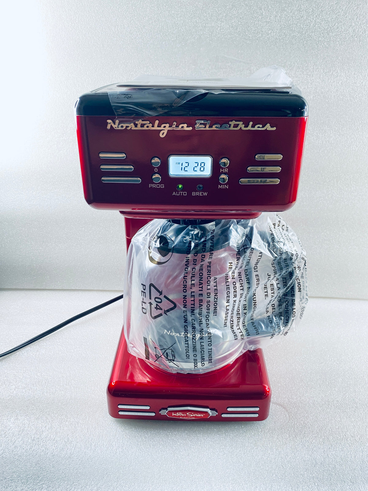 New Open Box Nostalgia Retro 12-Cup Programmable Coffee Maker With LED Display