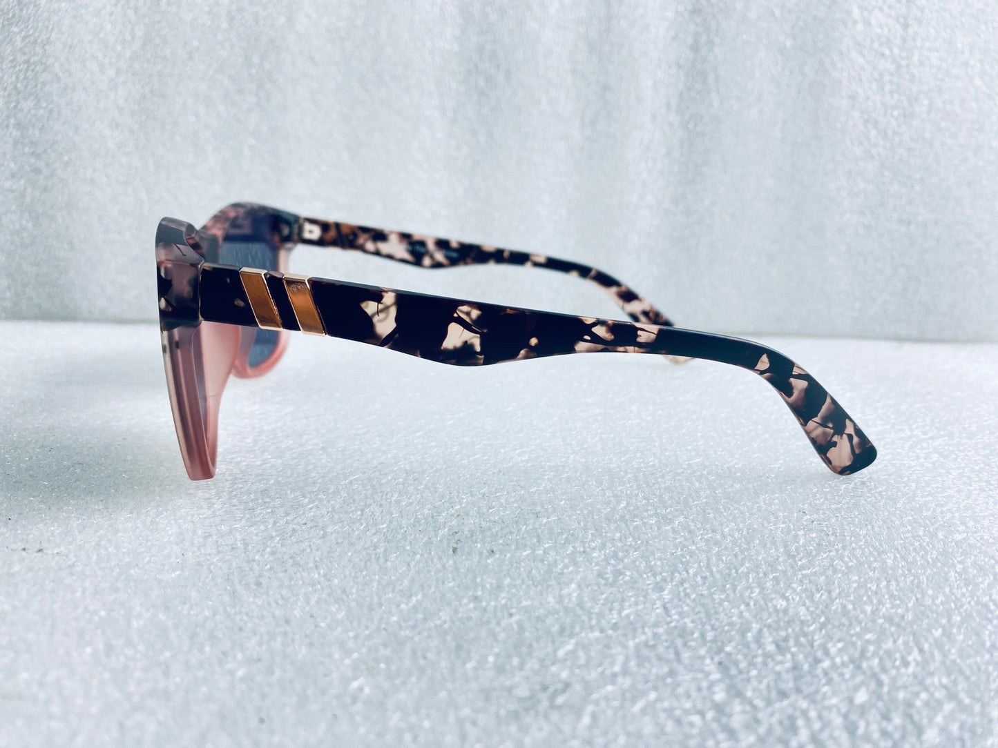 New Polasup Pink Women's Streamlined Reflective Oversized Sunglasses With Case