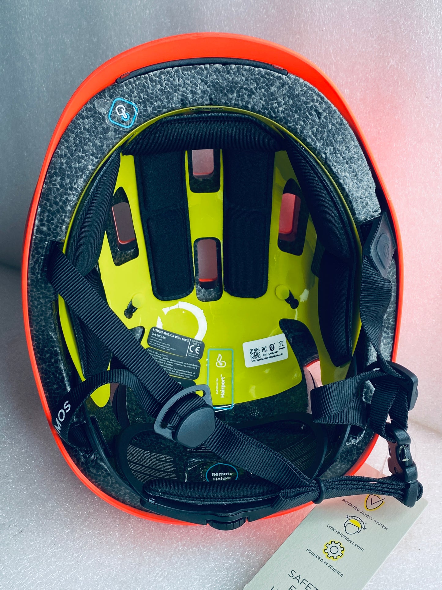 New Other Lumos Matrix Size M/L Bluetooth Fluorescent Red Smart Helmet W/ Remote