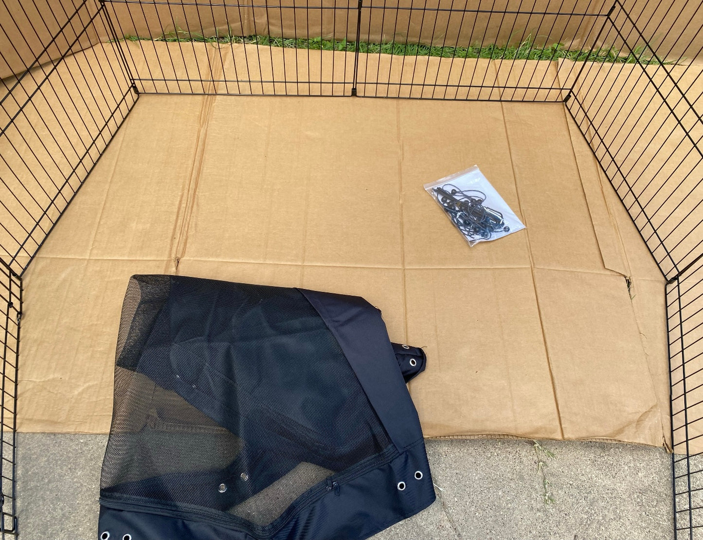New Other VEVOR 8Pc 30"Hx24"W Foldable Dog Playpen With Fabric Top Cover, Black