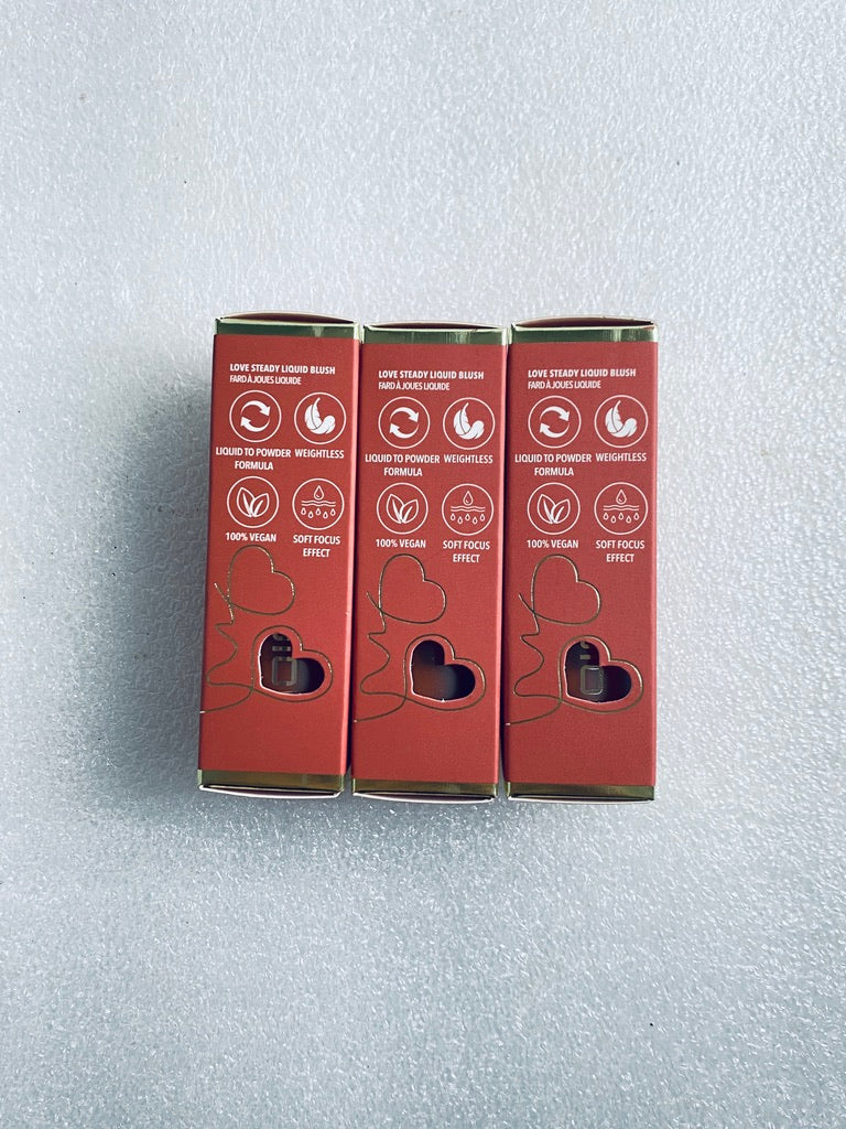 Lot Of 3-New Moira Love Steady Liquid Blush Matte Finish 09 Steady 0.17 oz. Each