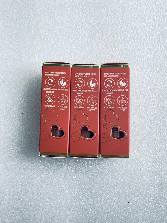 Lot Of 3-New Moira Love Steady Liquid Blush Matte Finish 09 Steady 0.17 oz. Each