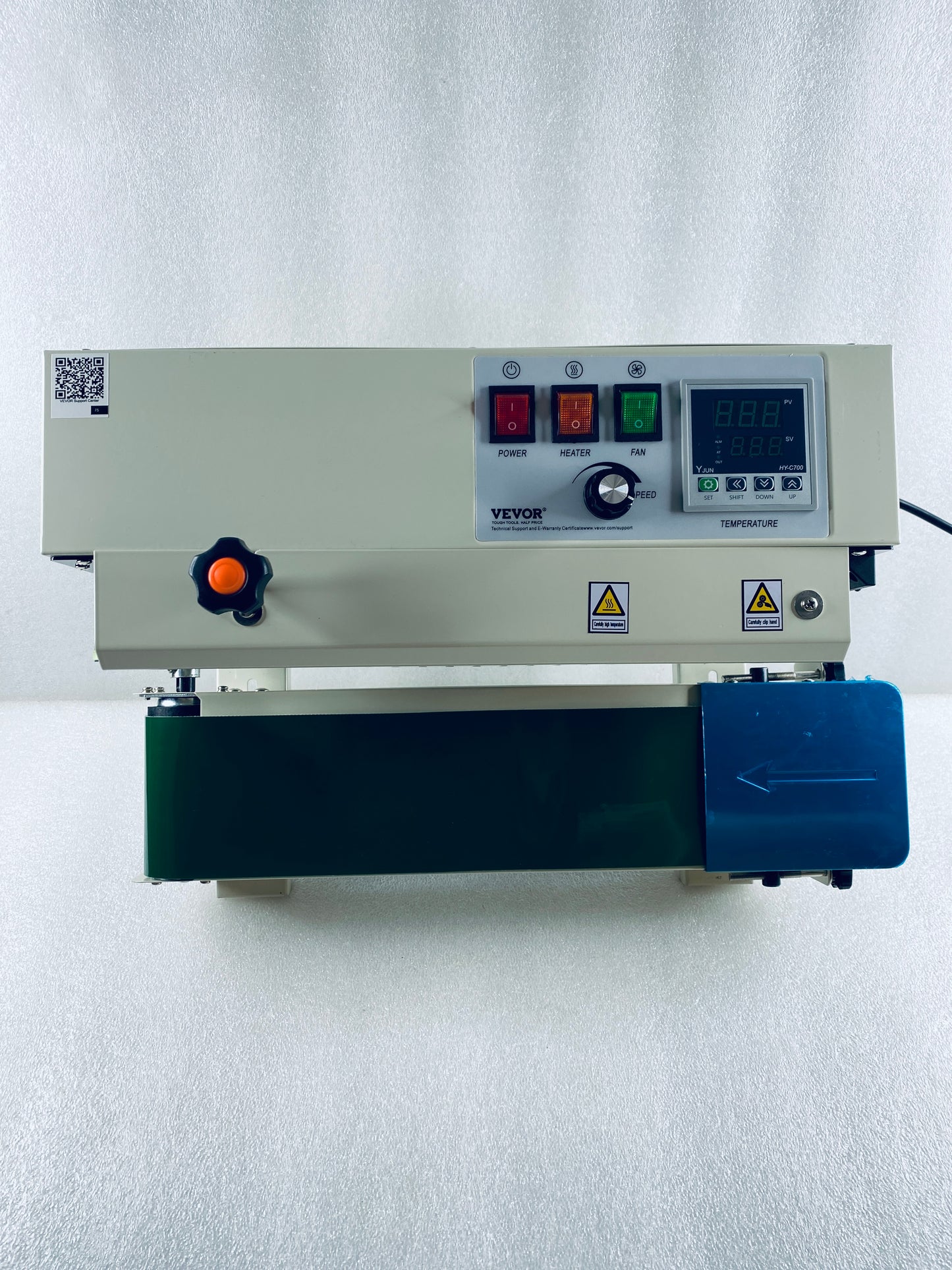 New Open Box VEVOR Continuous Bag Band Sealing Machine With Temperature Control