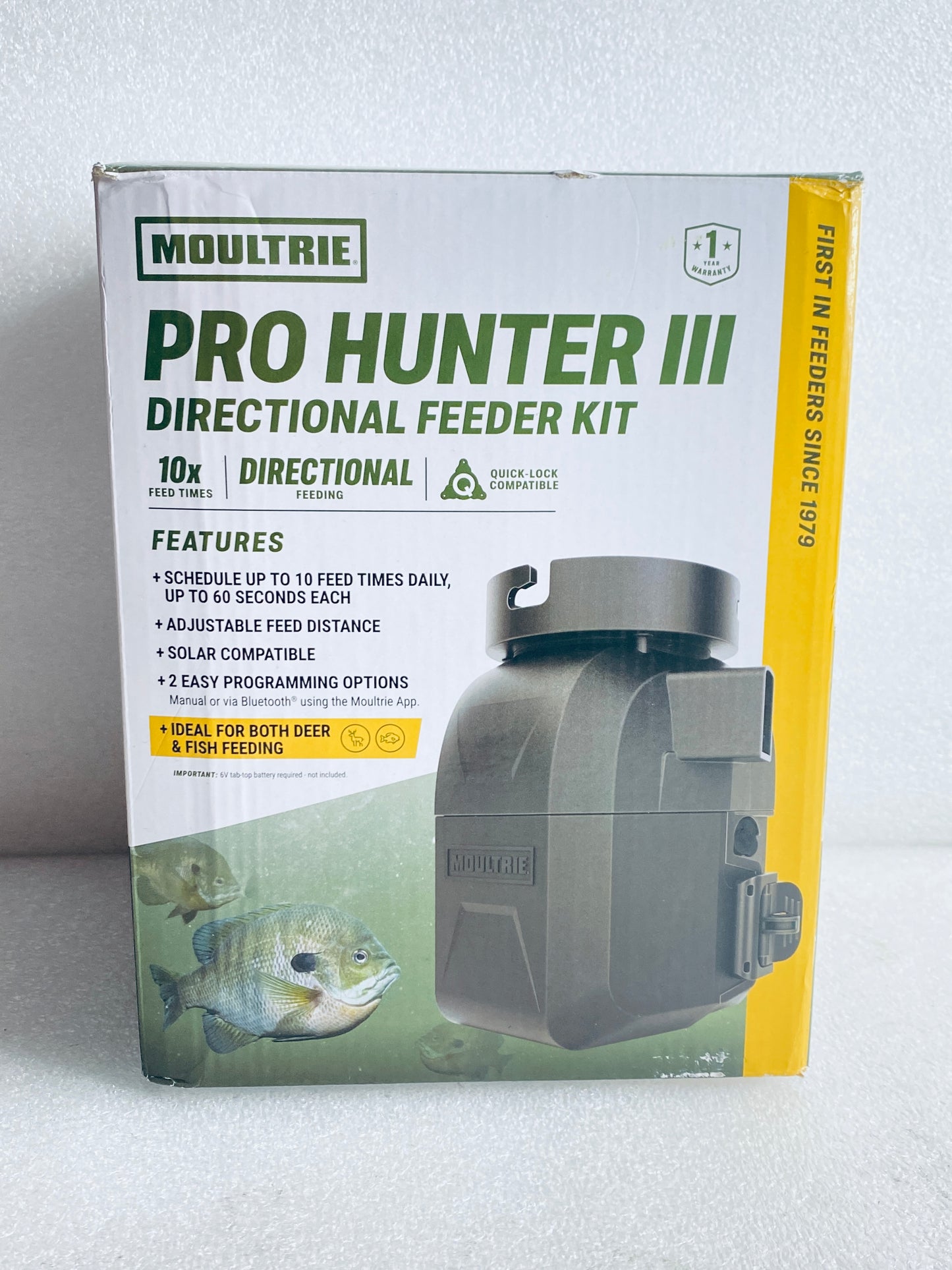 New Other Moultrie 40lb All Direction Hanging Deer & Fish Pond Feeder, Bluetooth