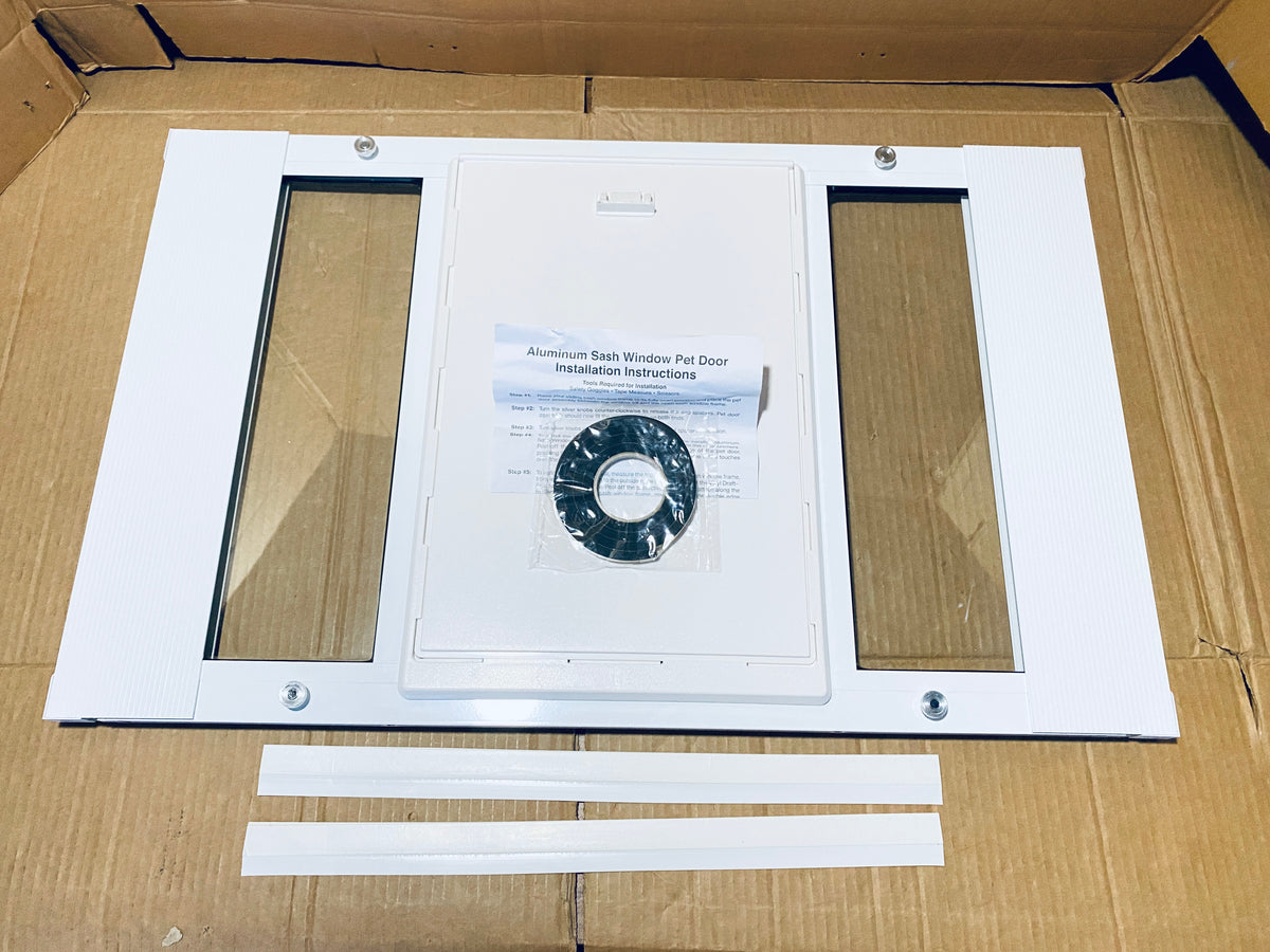 New Other Ideal Pet Aluminum Sash Adjustable Window Pet Door W/ 10-1/2”x15” Flap
