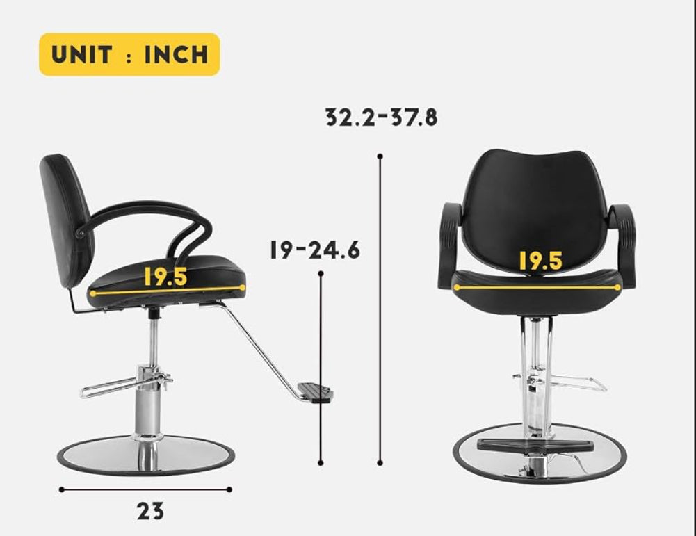New Other PayLessHere Salon/Barber Chair With Heavy Duty Hydraulic Pump, Black