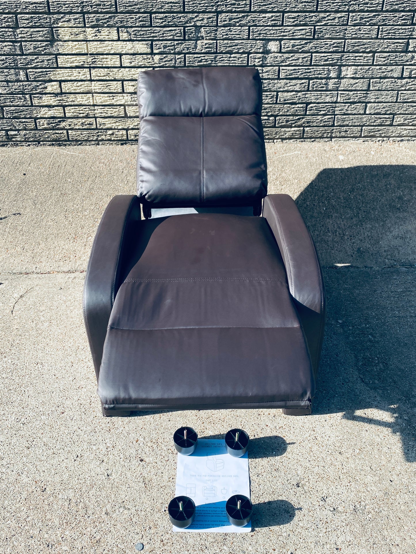 PayLessHere Reclining Sofa Home Theater Chair With Lumbar Support & Backrest