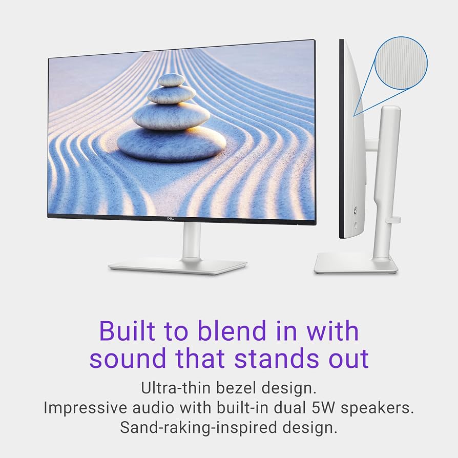 New Open Box Dell 27” FHD Monitor With Integrated Speaker & Height/Tilt/Swivel