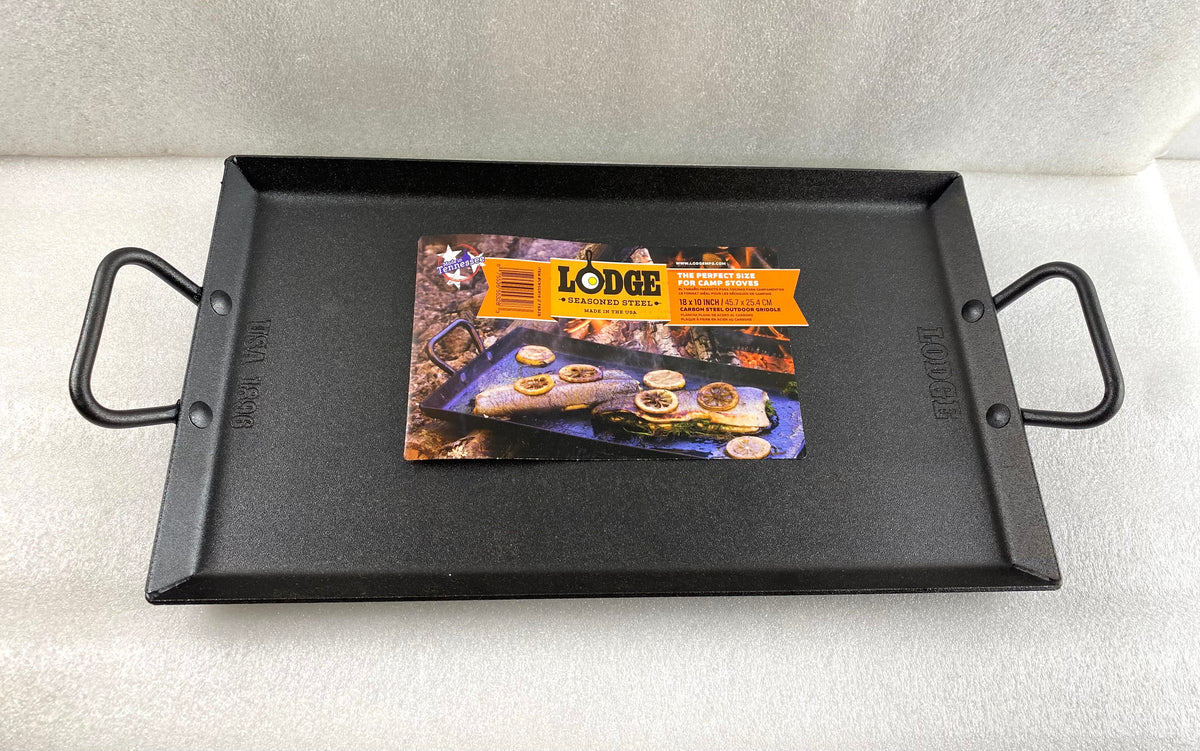 New Other Lodge Cast Iron 18” x 10” Seasoned Carbon Griddle, Black