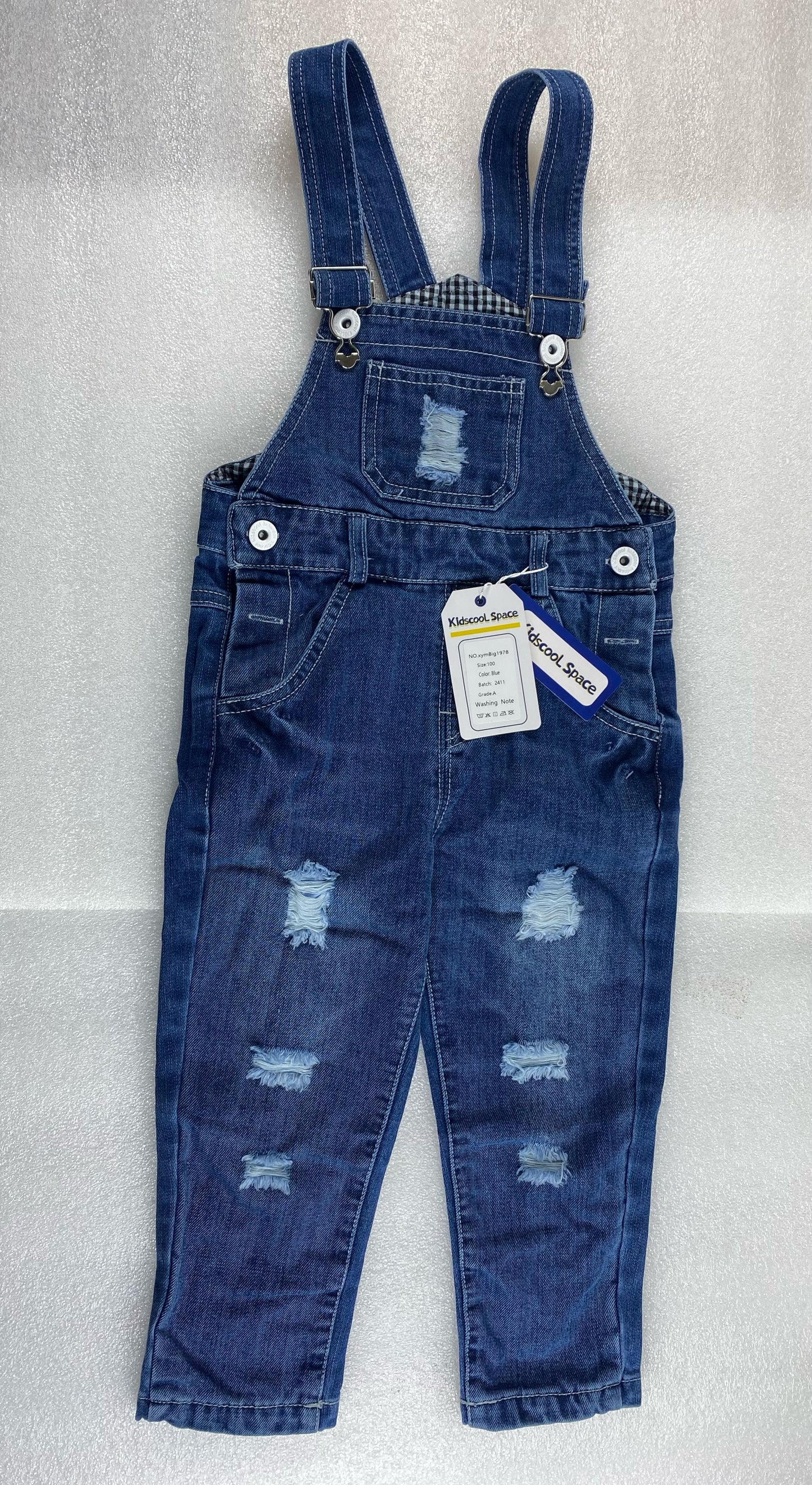 New Kidscool Space Size 3T Overall Denim, Blue