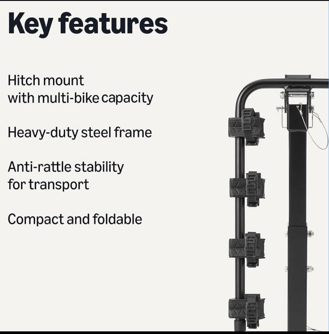 New Other Amazon Basics 4-Bike Hitch Rack With 2" Hitch For Car, SUV & Truck
