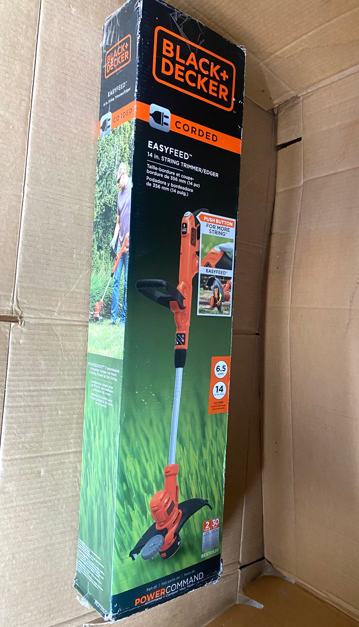 Black & Decker 2In1 Auto Feed 6.5 Amp 14” String Trimmer/Lawn Edger
