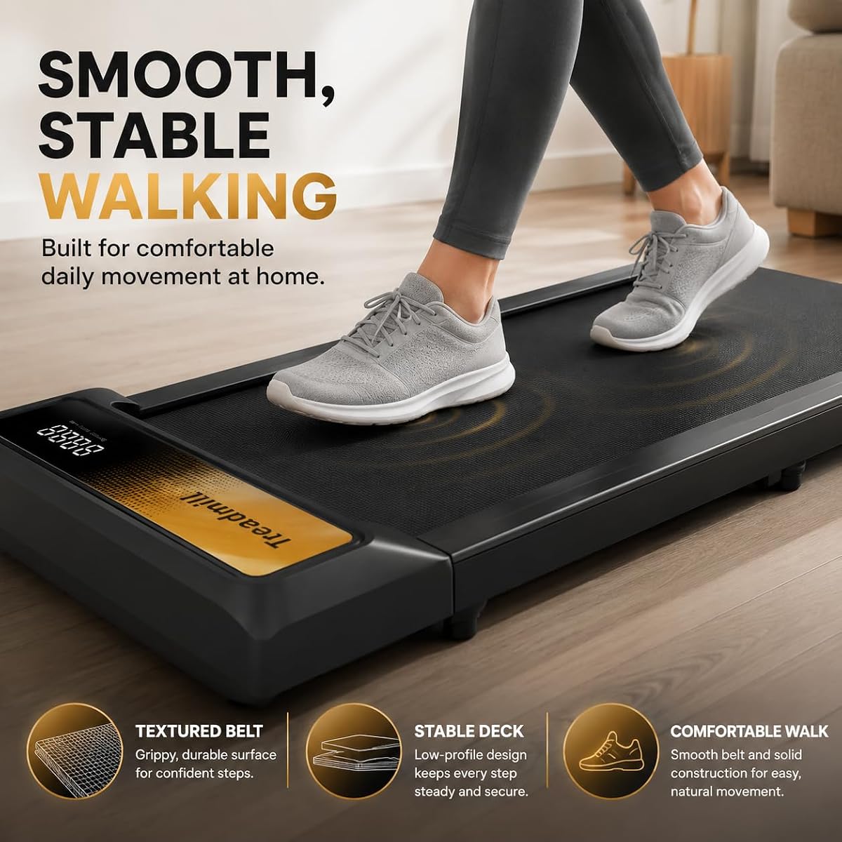 New Open Box GKYET Walking Treadmill Pad W/ 8% Incline, 2.5HP & 265lb. Capacity