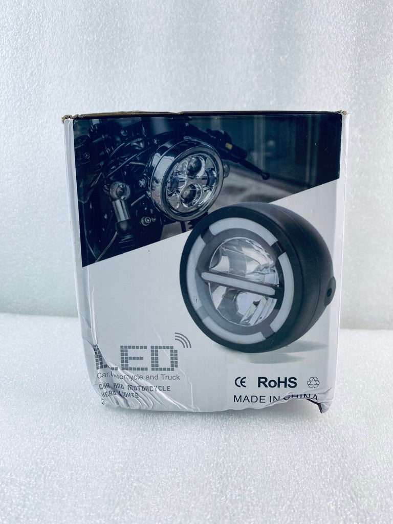 New Other APEBAZY 5.75” Universal 6000 Lumens Motorcycle LED Round Headlight