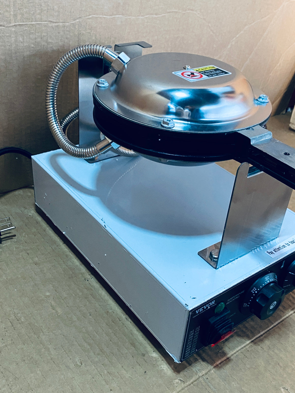 New Open Box VEVOR Commercial Electric Waffle Maker 30 Pcs, Stainless Steel