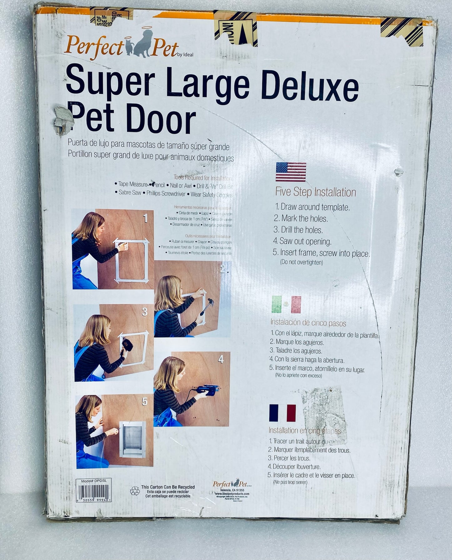 New Other Perfect Pet Super Large Aluminum Deluxe Pet Door, 15" x 20" Flap Size
