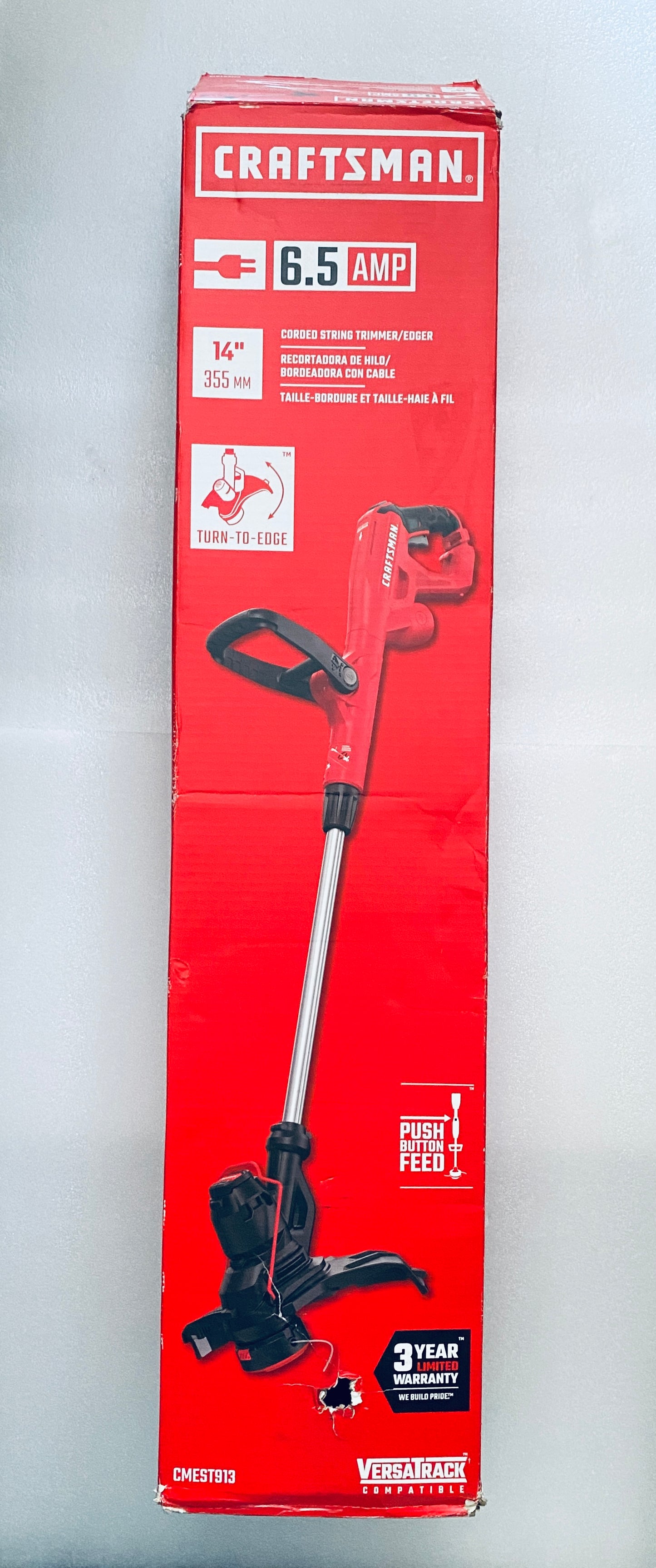 New Other CRAFTSMAN 14” 6.5 Amp String Trimmer/Edger With Feed Push Button