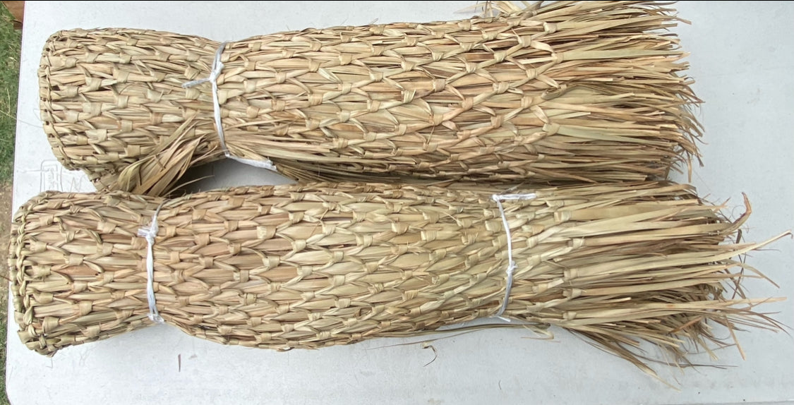 Set Of 2-New Open Box Forever Bamboo Eco-Friendly Mexican Thatch Rolls, 35” × 8’