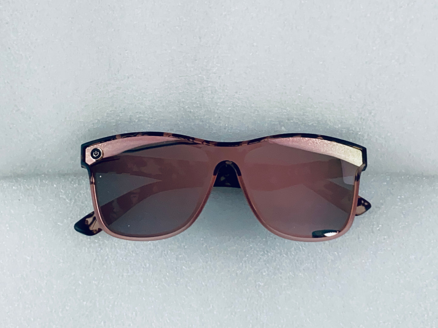 New Polasup Pink Women's Streamlined Reflective Oversized Sunglasses With Case