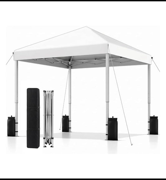 New Other SANWAY 10' x 10' One Push Setup Pop Up Canopy Tent, Silver White