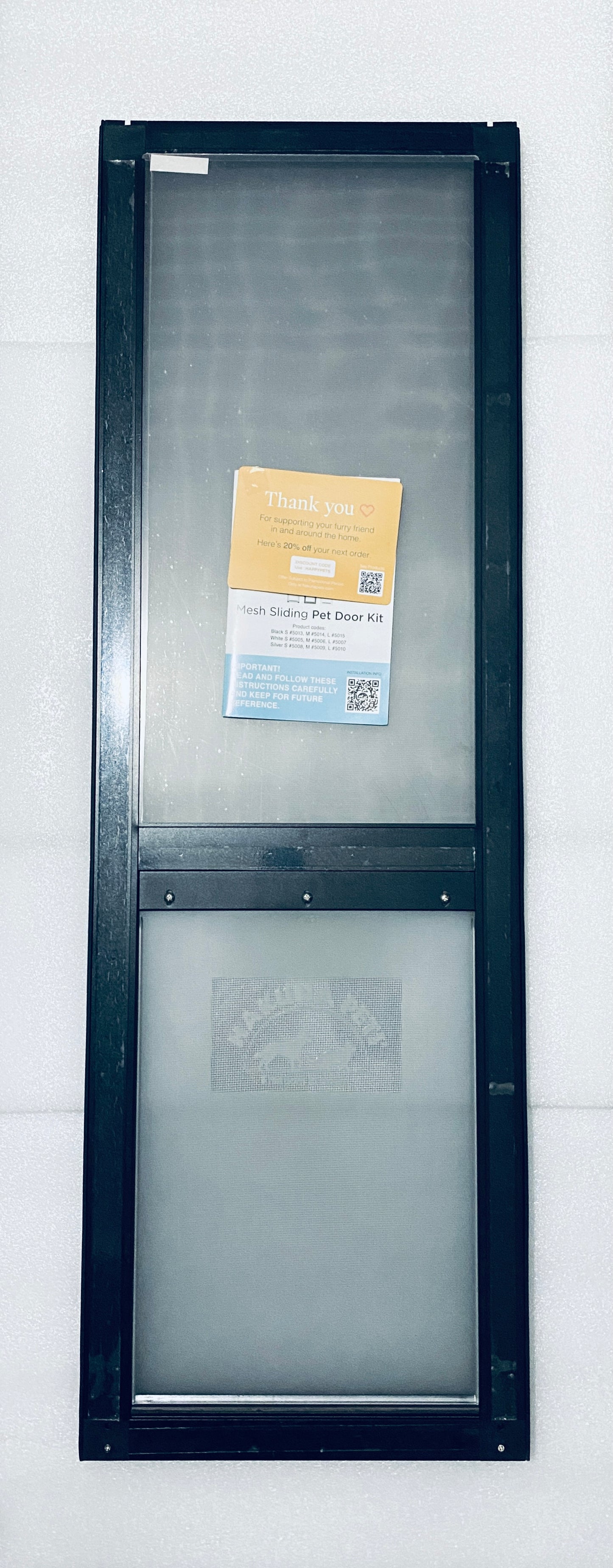 New Other - Hakuna Pets Large Adjustable Patio Pet Door For Sliding Doors, Black