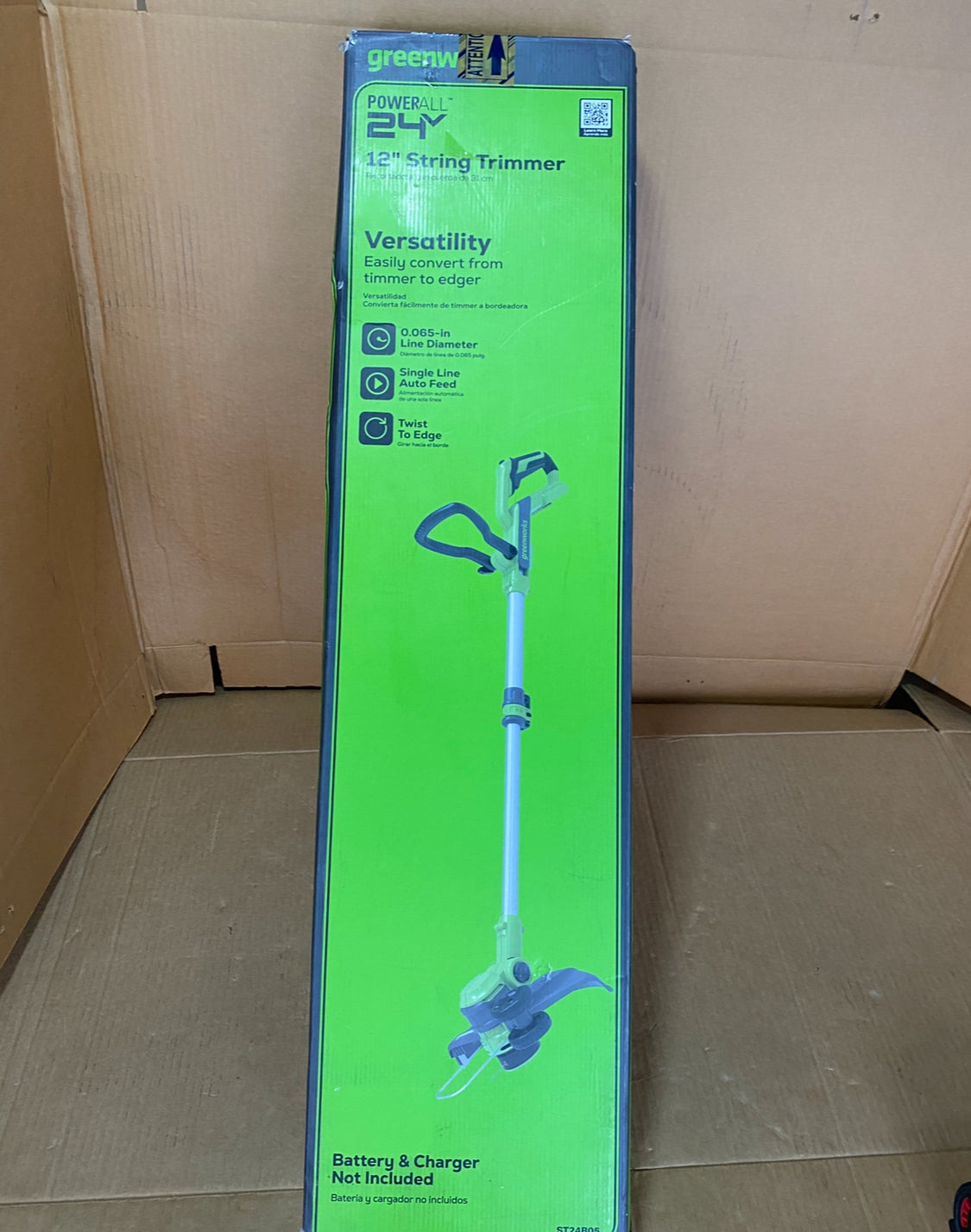 New Other Greenworks 24V 12-Inch Gen 2 Cordless String Trimmer/Edger, Tool Only