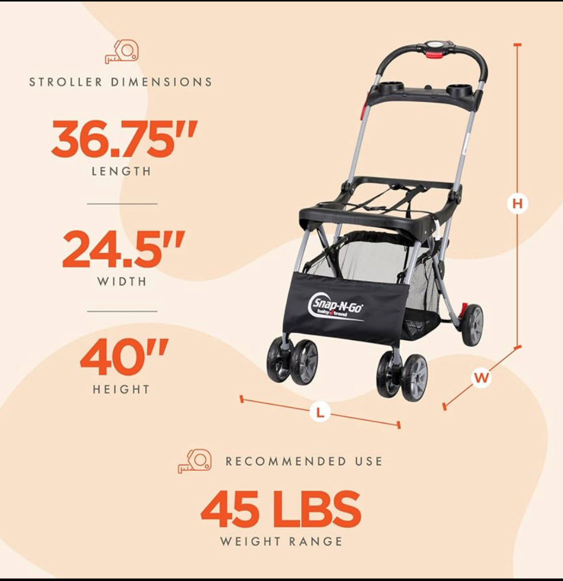New Other Baby Trend Light Foldable Universal Single Infant Car Seat Carrier