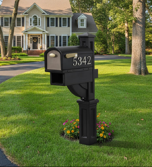 Step2 Mailmaster Hudson Large Black Mailbox With Magnetic Door