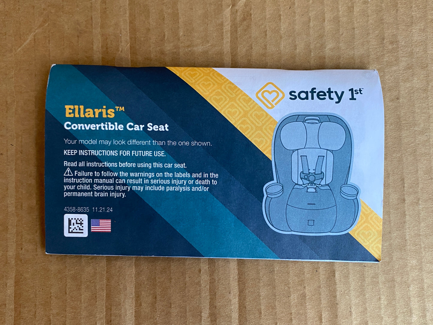 New Open Box Safety 1st Ellaris 3-in-1 Convertible Rear&Forward-Facing Car Seat