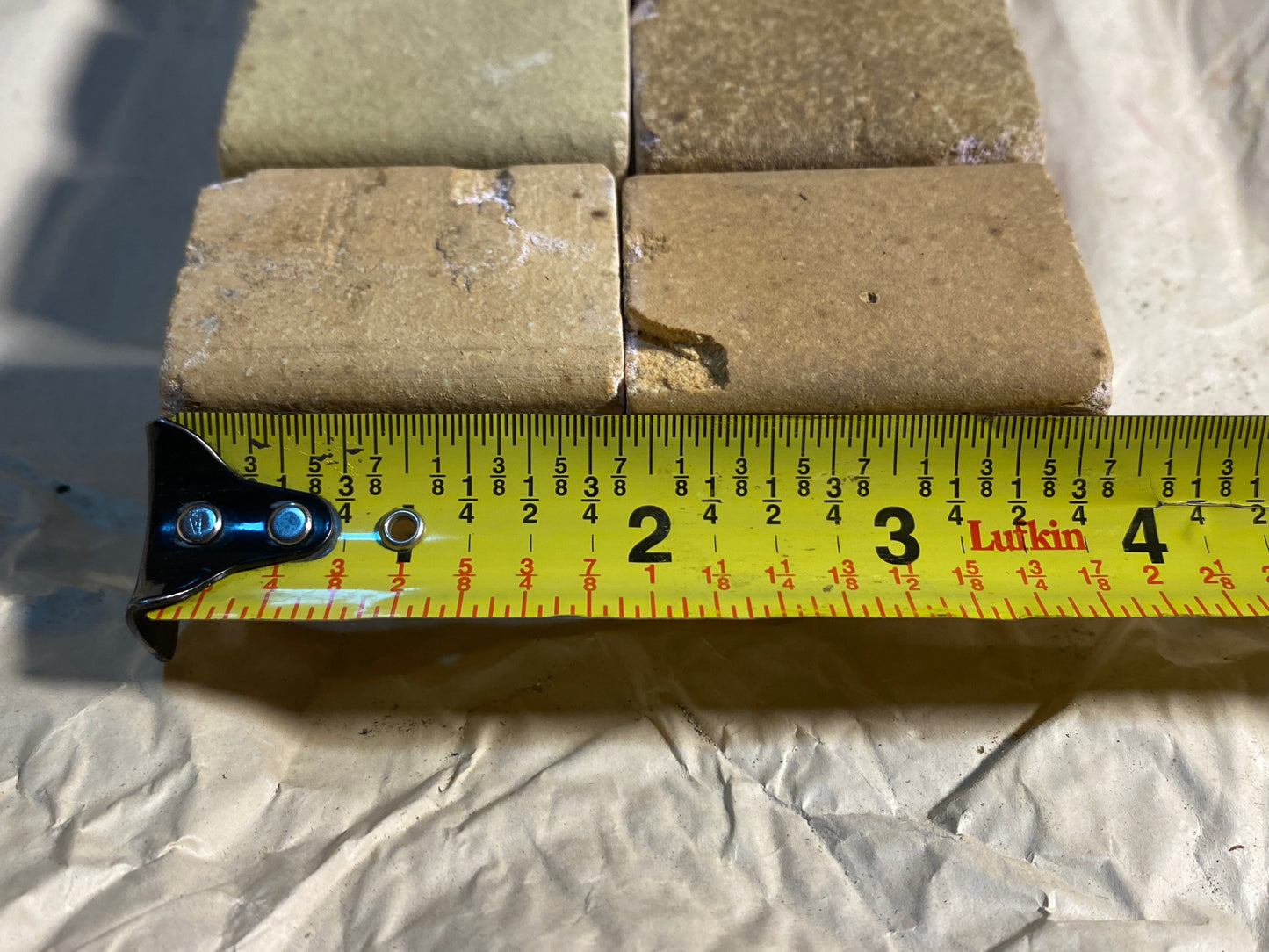 Lot Of 9 - Kiln Approx. 2" Tall x 1 1/2" Wide Squared End Posts