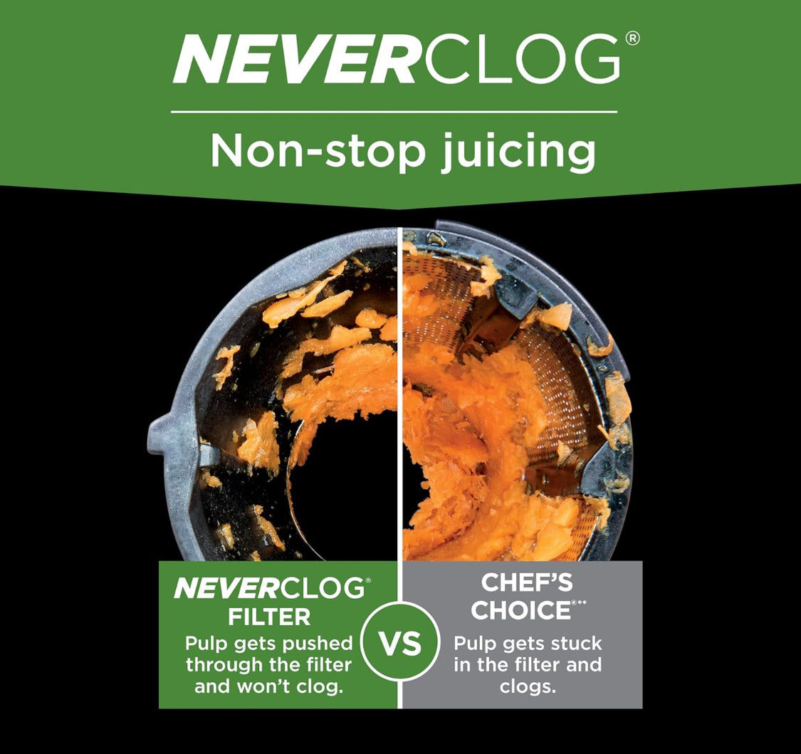 New Other Ninja NeverClog Cold Press Juicer W/ High-Torque & Total Pulp Control
