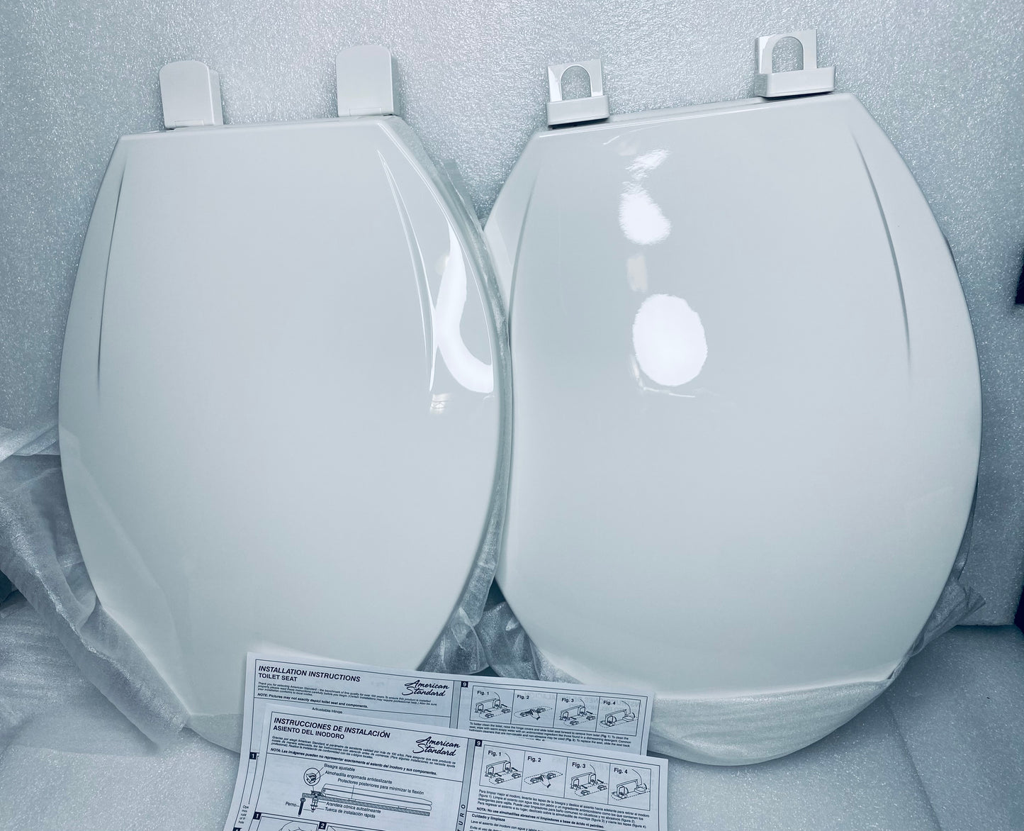 lot Of 2 New Open Box - American Standard Elongated Soft Close Toilet Seats