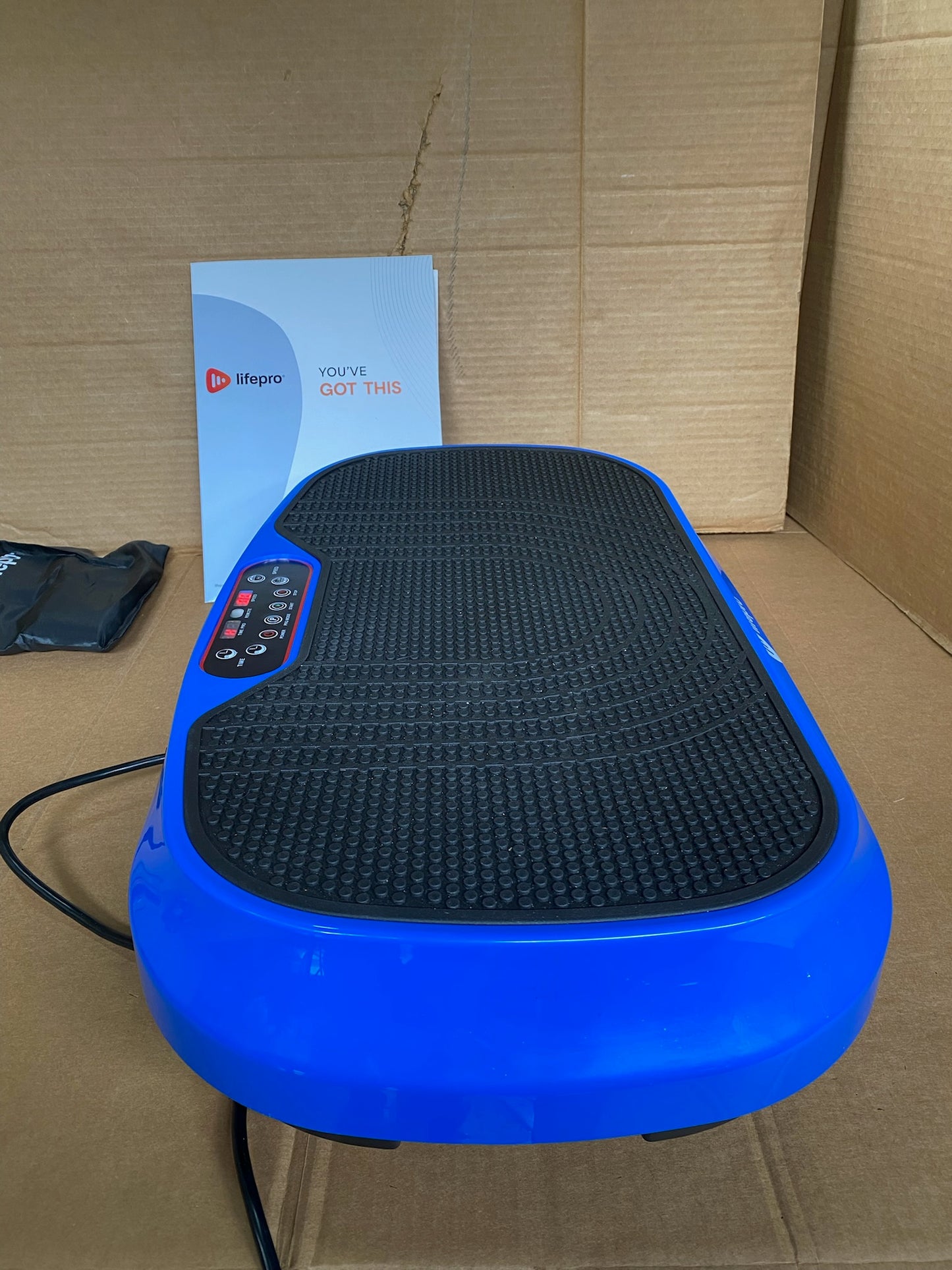 New Open Box Lifepro Waver Mini Vibration Plate Exercise Machine, Blue